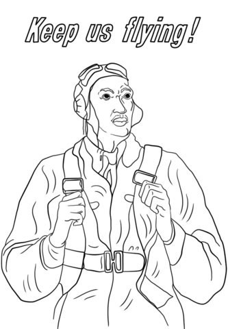 Tuskegee Airmen Coloring Page